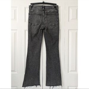 Madewell Gray Boot Cut Jeans with Frayed Hem